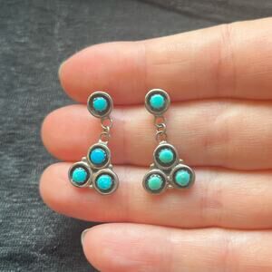 Vintage Sterling Silver and Turquoise Earrings